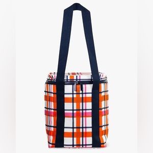 Kate Spade Spring Plaid Wine Picnic Cooler Bag